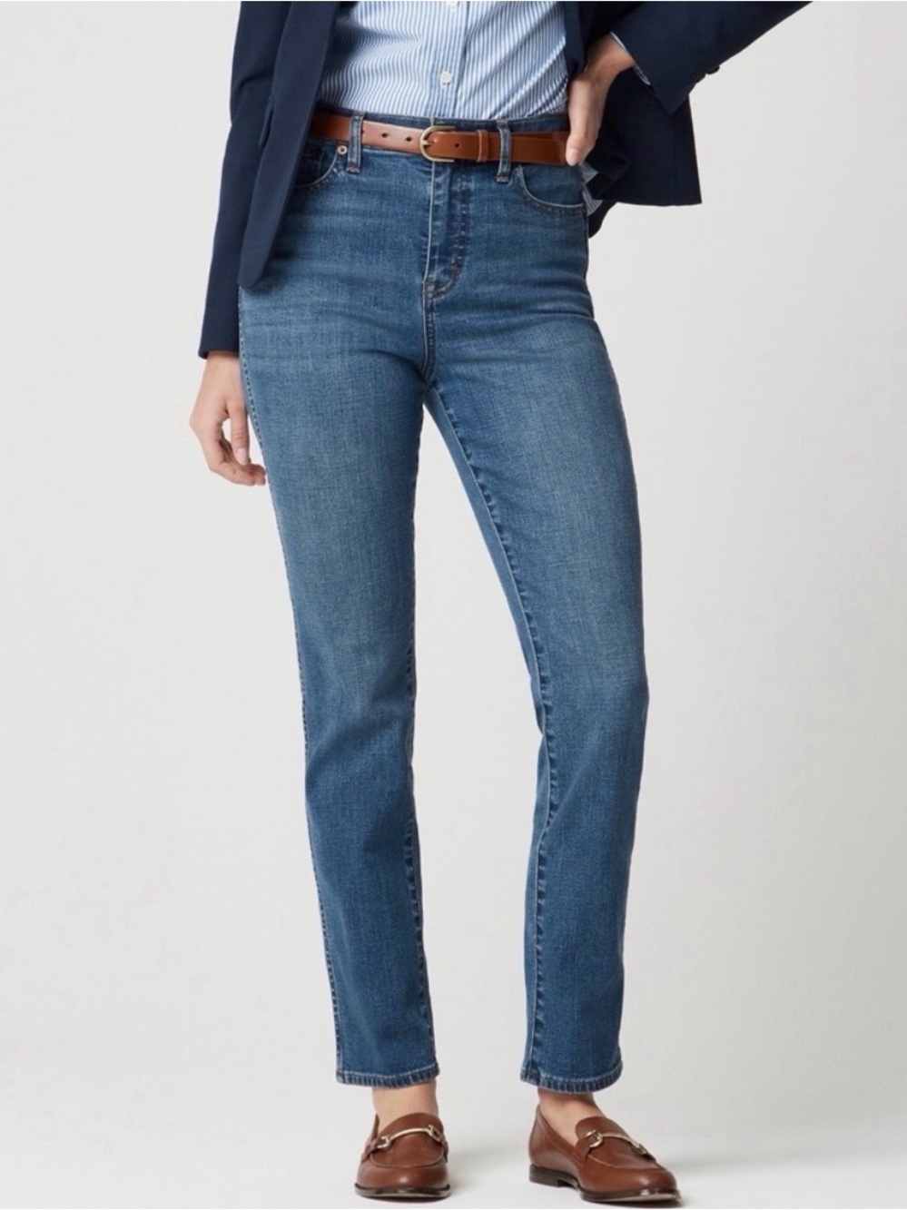 J. Crew Classic Blue Straight-Leg Women's Jeans